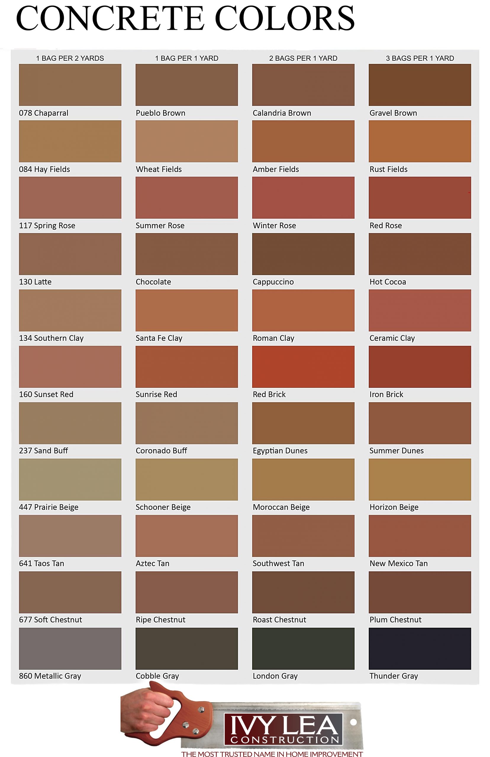 Concrete 4 Concrete Colors