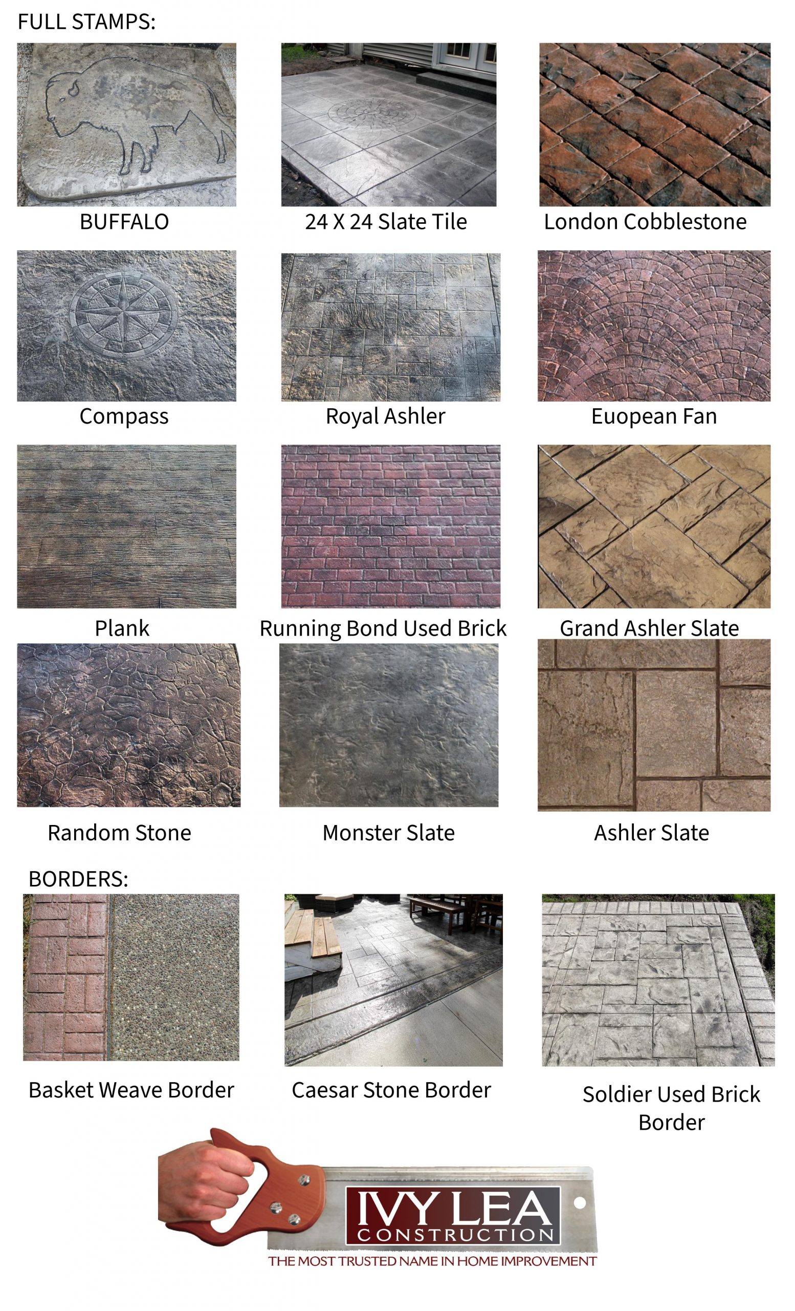 Concrete 3 Concrete stamp choices