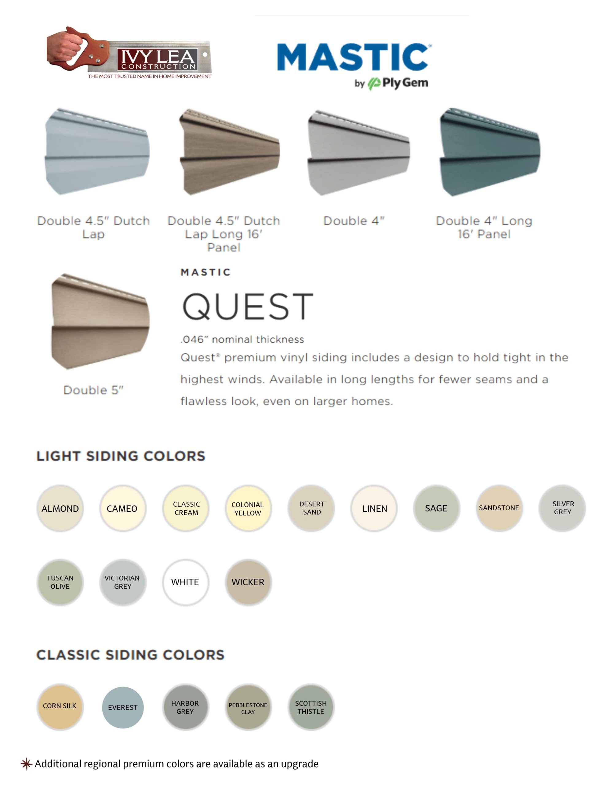 Mastic Siding Options