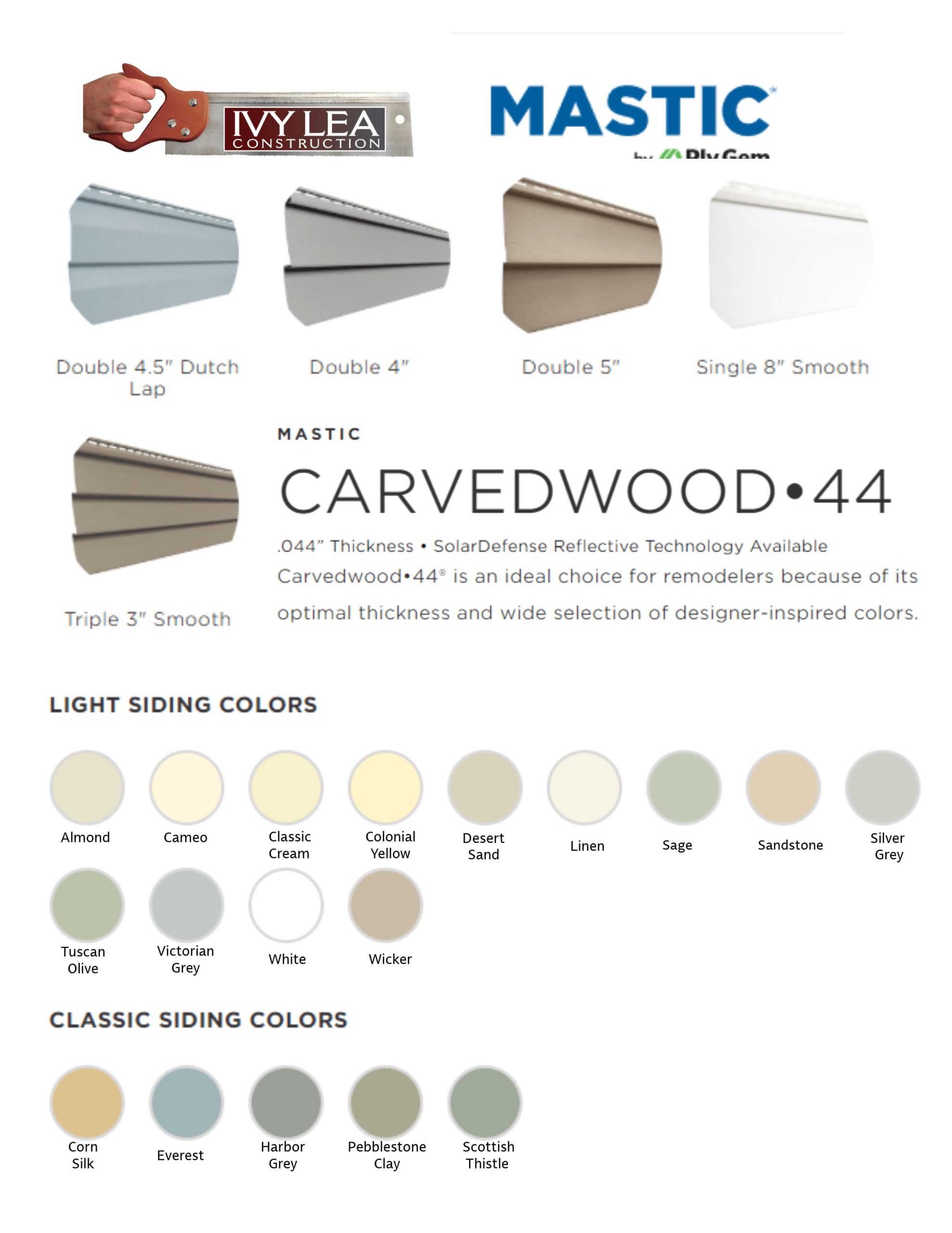 Mastic Siding Options