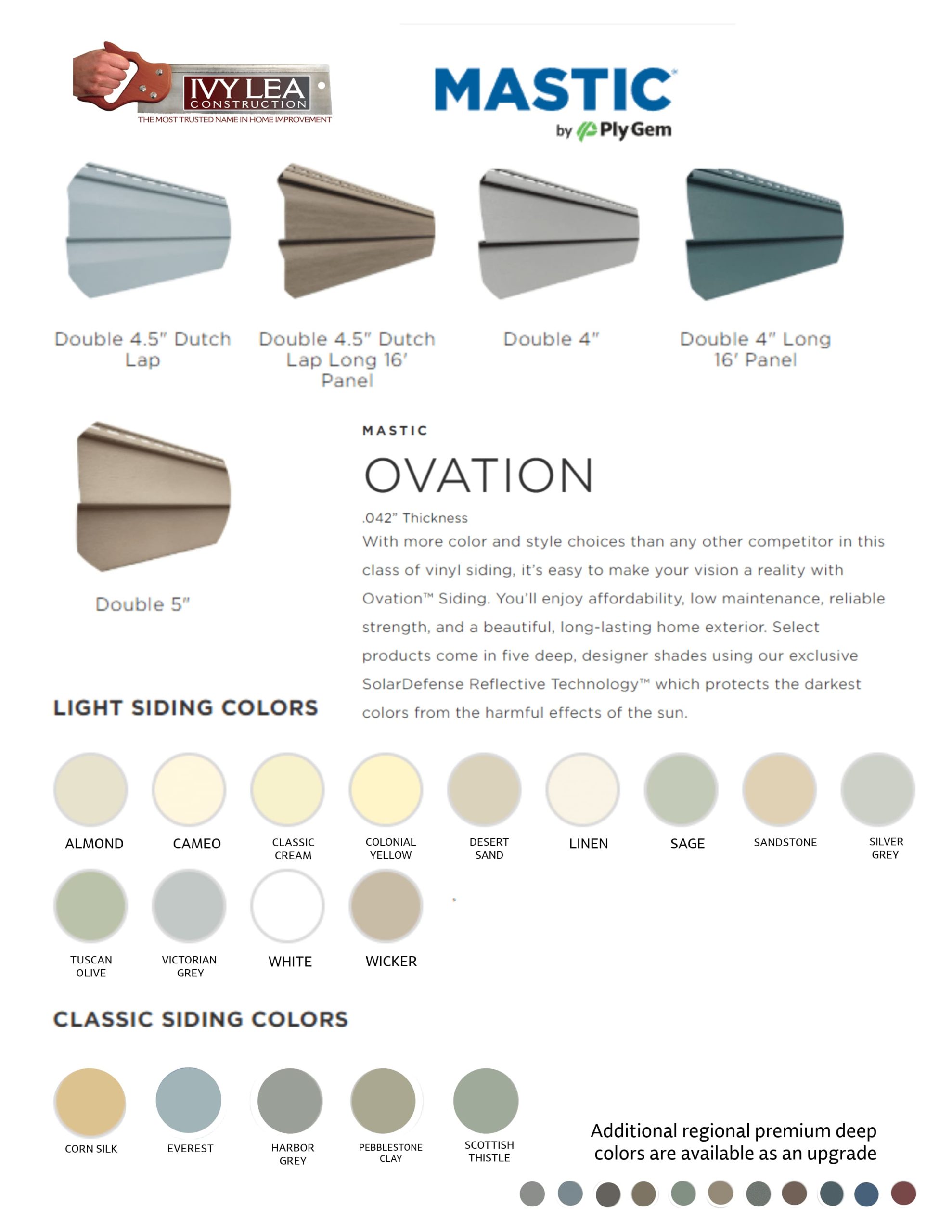 Mastic Siding Options