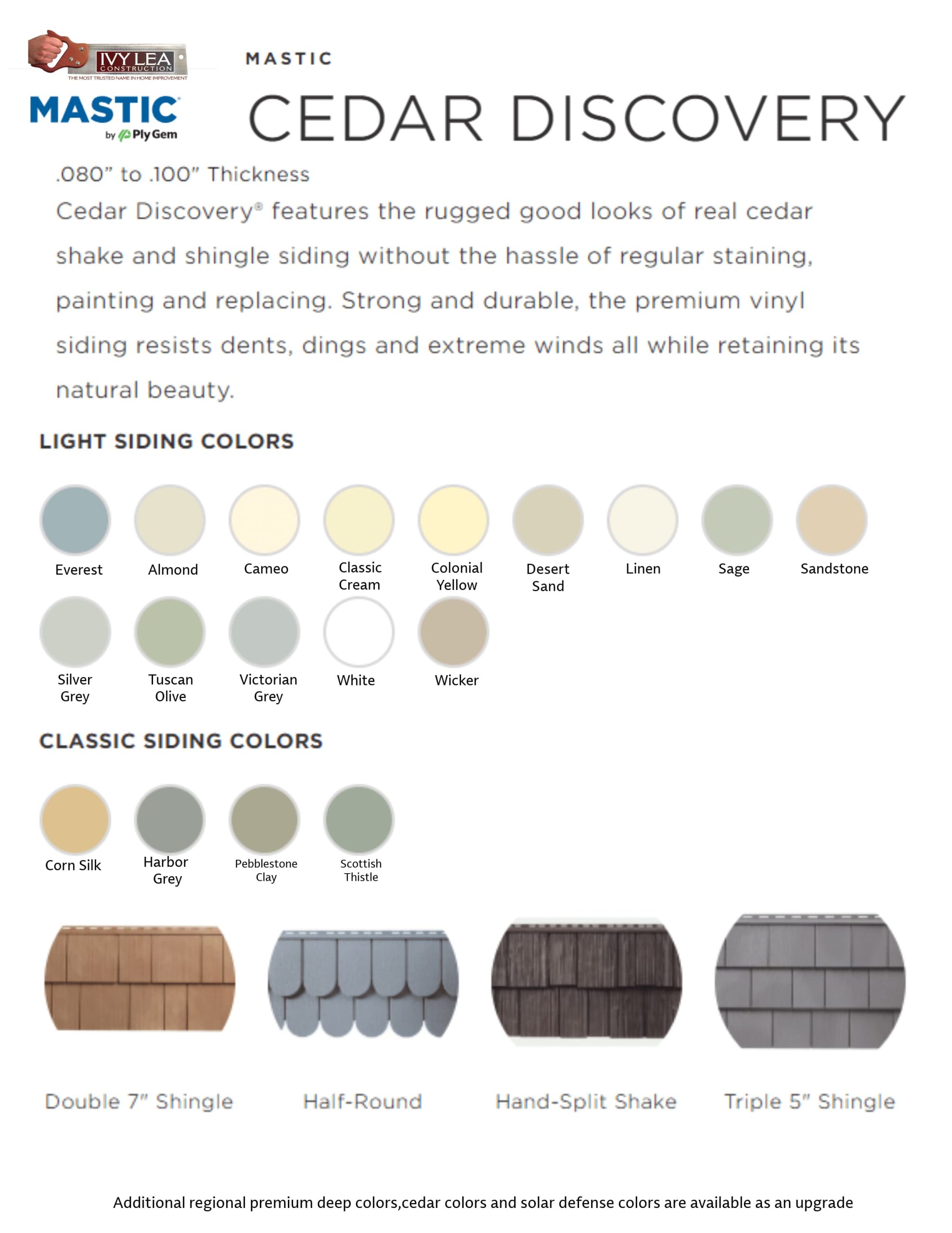 Mastic Siding Options